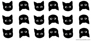 Imprimir papel de regalo de gatitos negros